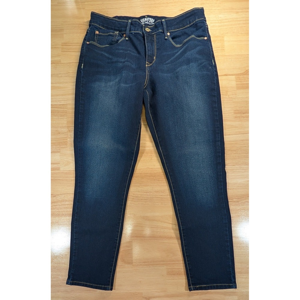 Signature by Levi Strauss & Co Womens Modern Skinny Jeans Dark Wash 12S W30 L26